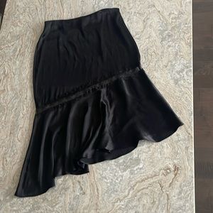 Asymmetrical Silk Lace Skirt